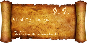 Virág Ibolya névjegykártya