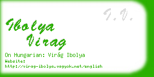 ibolya virag business card